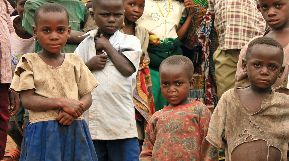Waisen Kinder in Afrika
