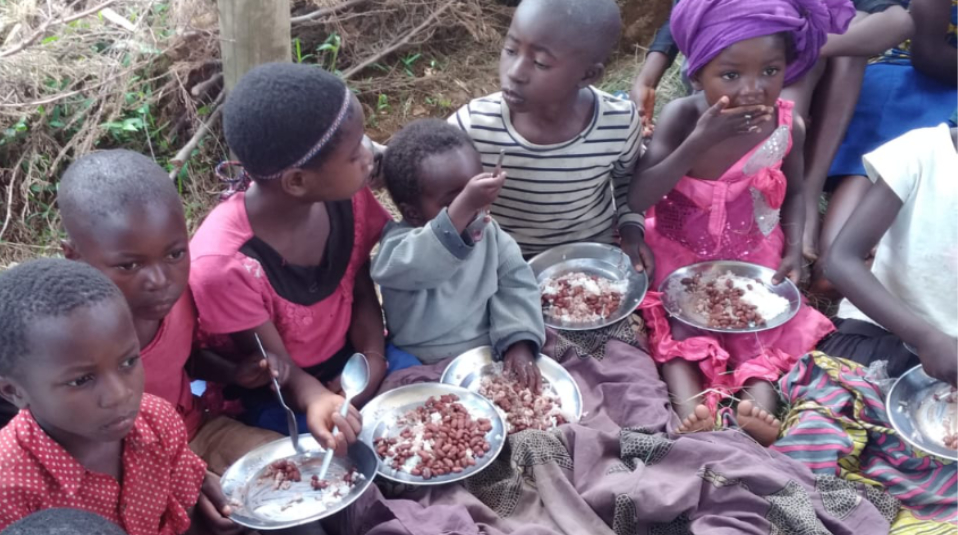 Hungernde Kinder in Afrika